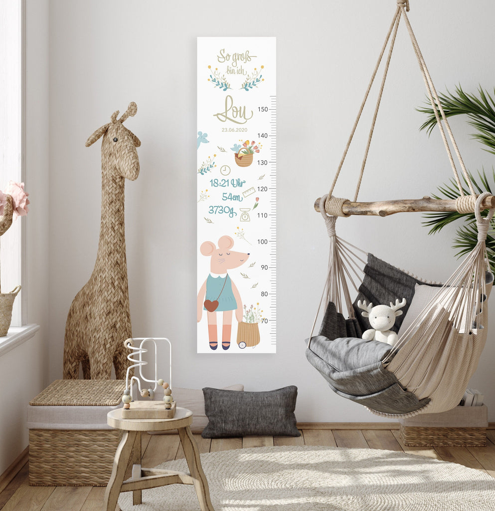 Deko Giraffe, Personalisierte Kinder Messlatte, Pflanze, Kinderspielzeuge, Kiste, Hängematte