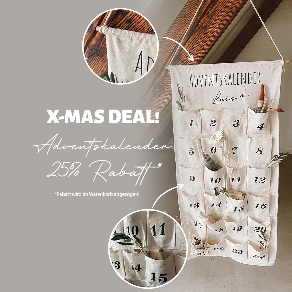 personalisierter Adventskalender Rabatt Aktion 