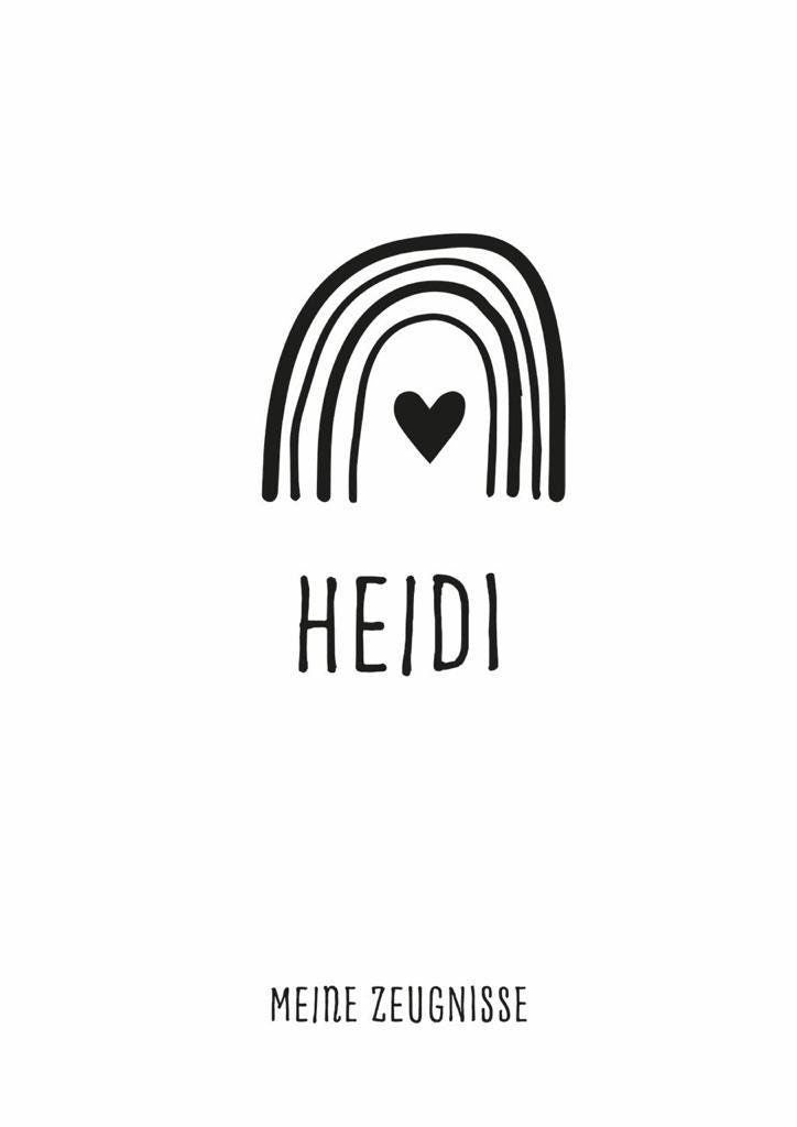 "Heidi" Personalisierung mit einem Regenbogen